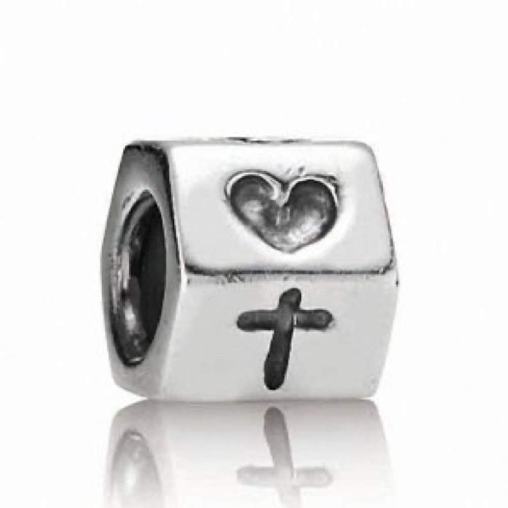 Authentic Pandora Silver Charm Hope faith and love